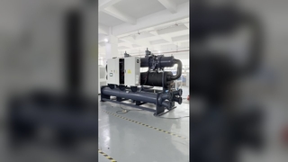 100hp water cooled screw chiller with double compressors
